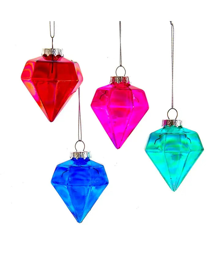 Colored Jewel Ornaments, 4 Assorted