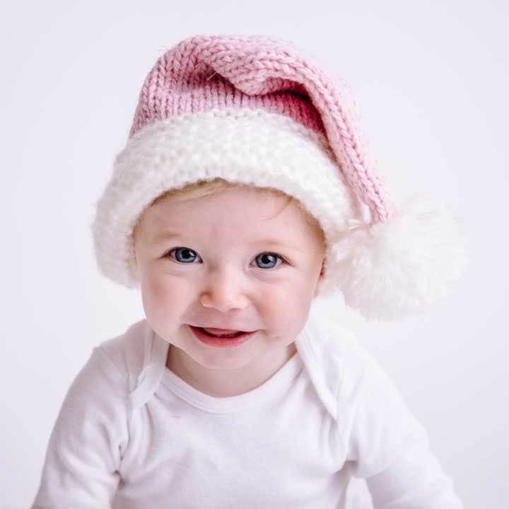 Santa Pink Sparkle Stocking Hat