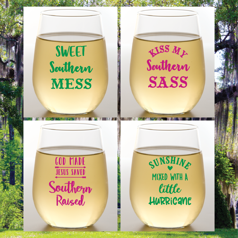 SOUTHERN SASS Shatterproof Wine Glasses