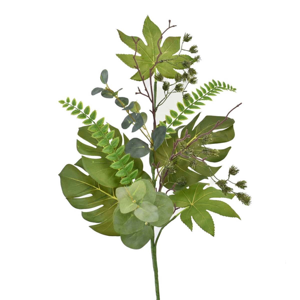 PLANTS 35” Monstera Leaf Branch