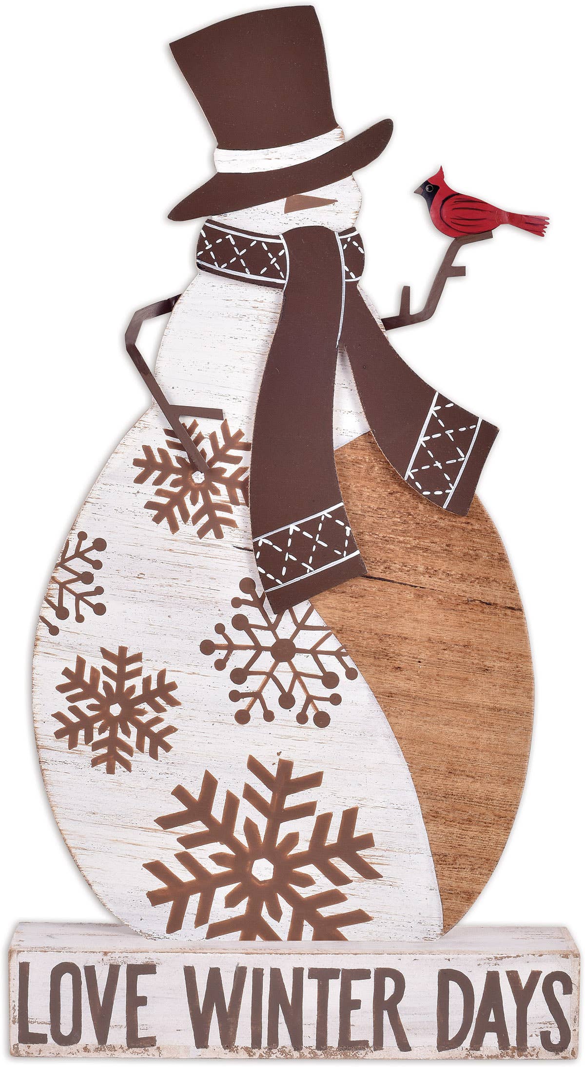 Wood Snowman Tabletop 16"