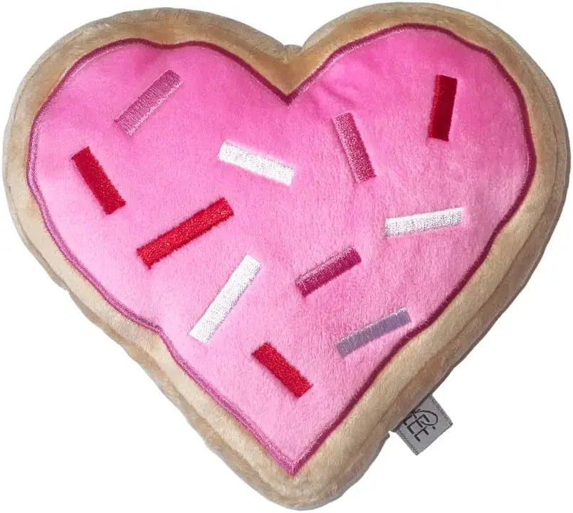 Pink Heart Sugar Cookie Dog Toy