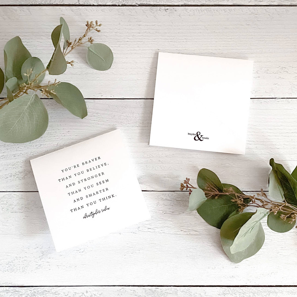 You're Braver Letterpress Card