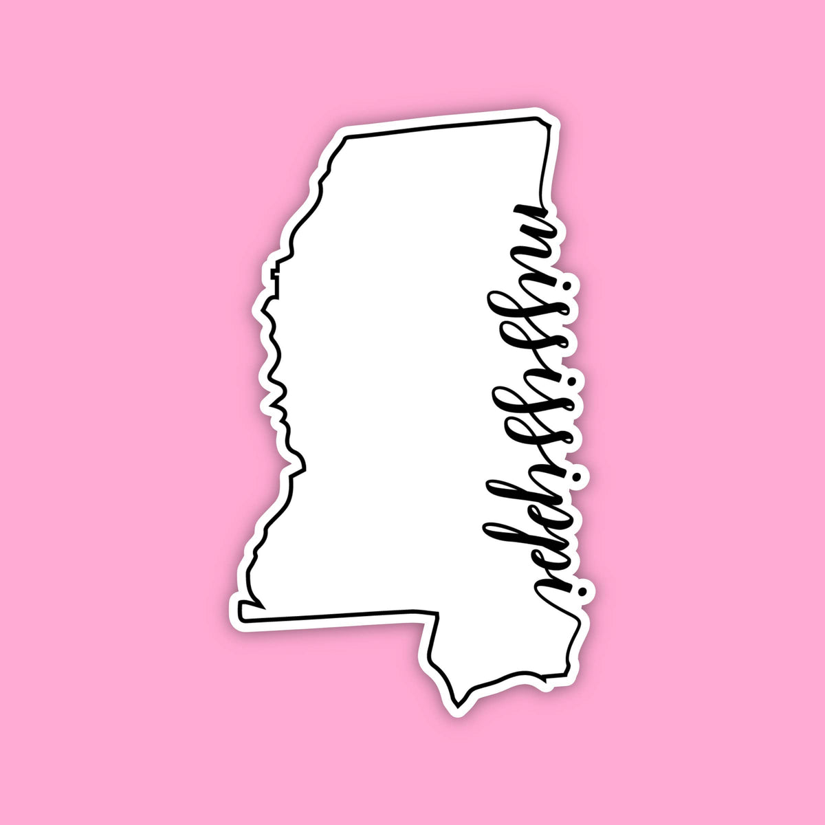 Mississippi State Outline Sticker