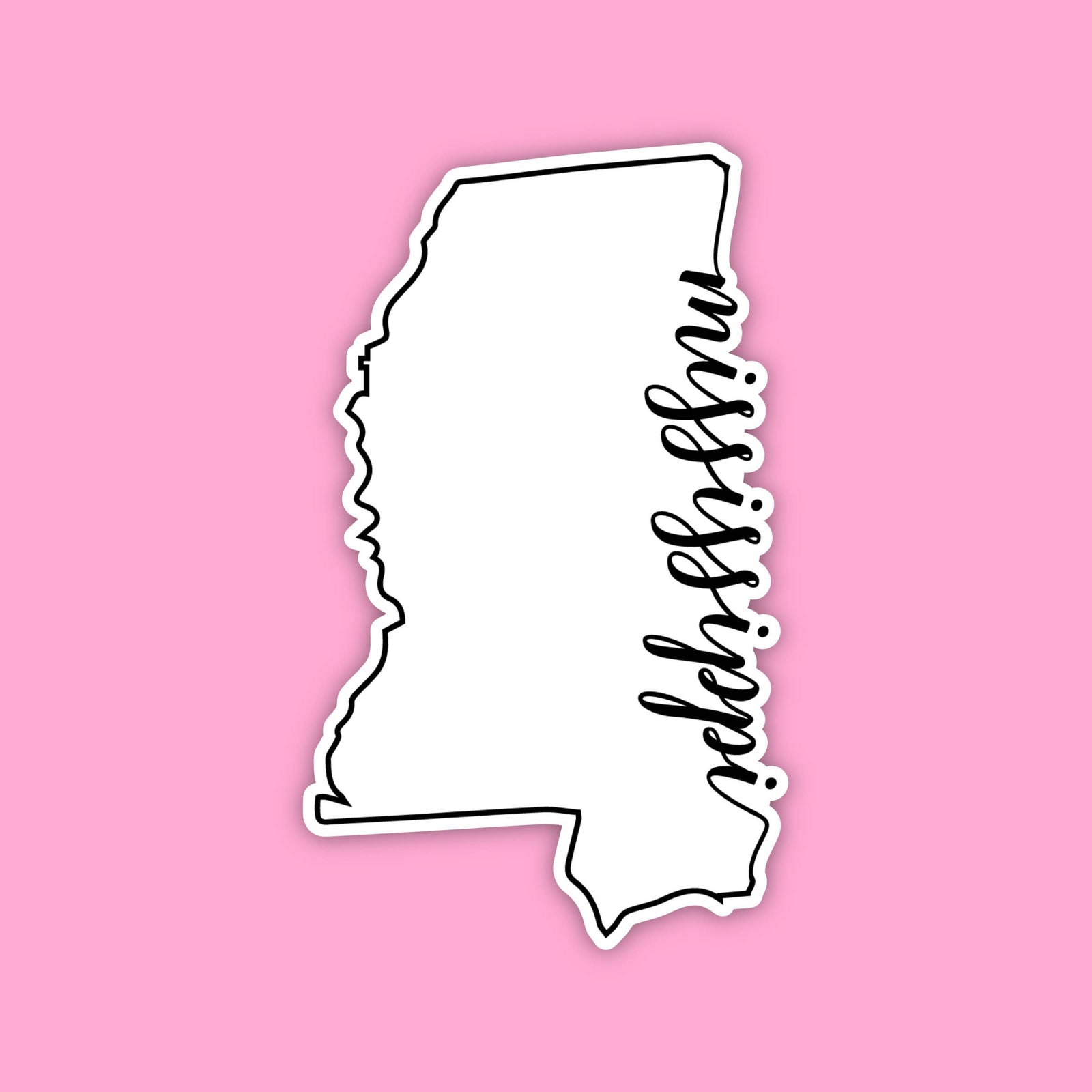 Mississippi State Outline Sticker