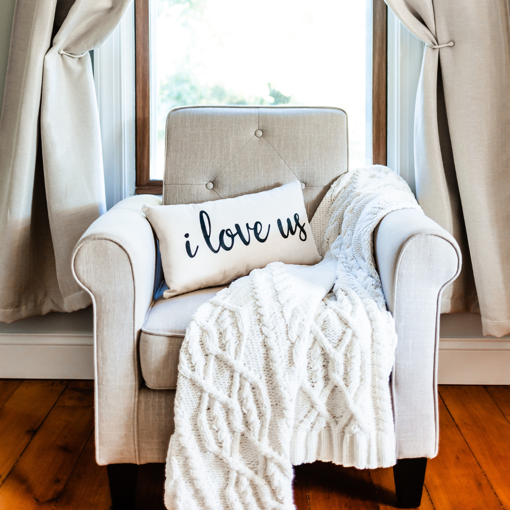 I Love Us Decorative Accent Lumbar Pillow
