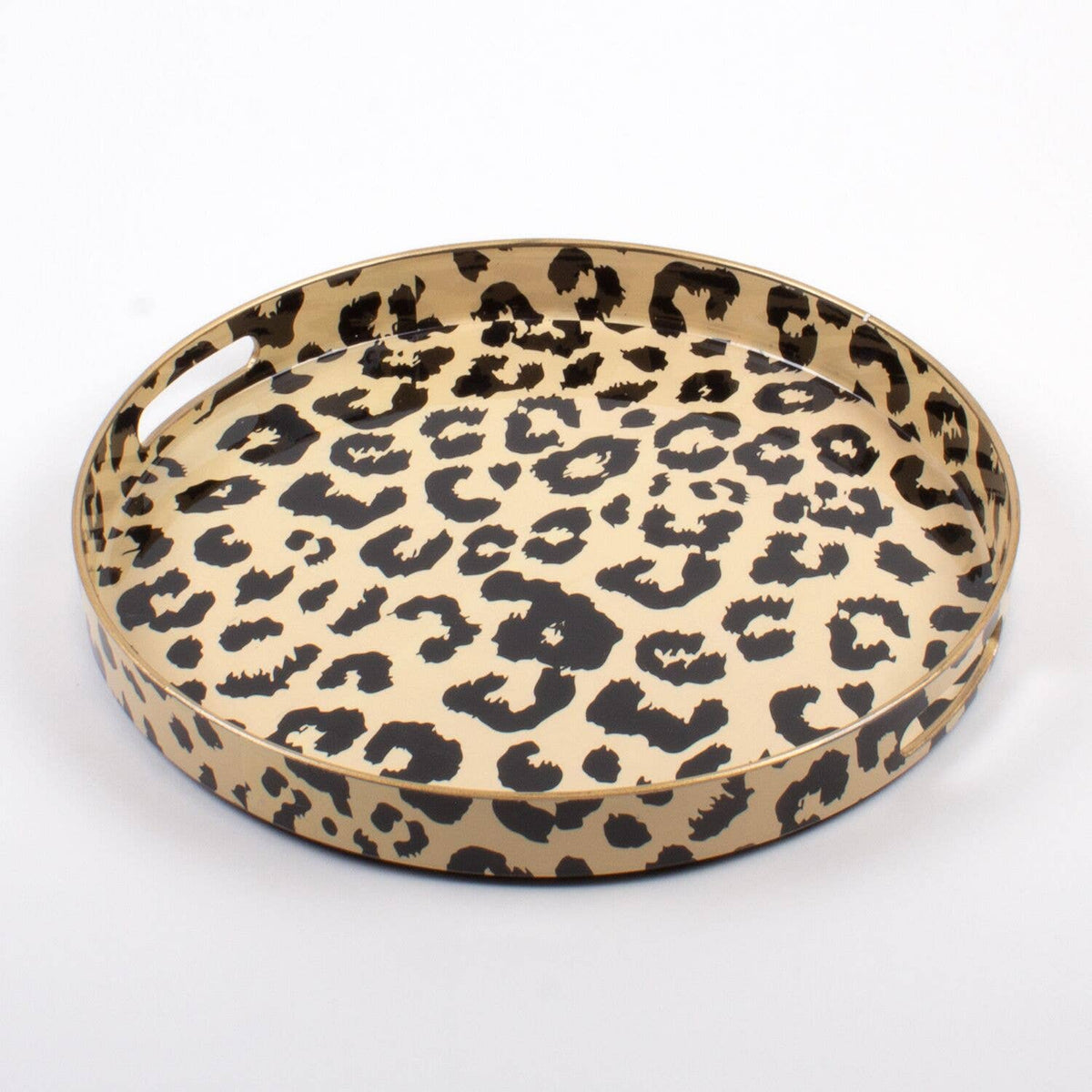 Tray Leopard Round