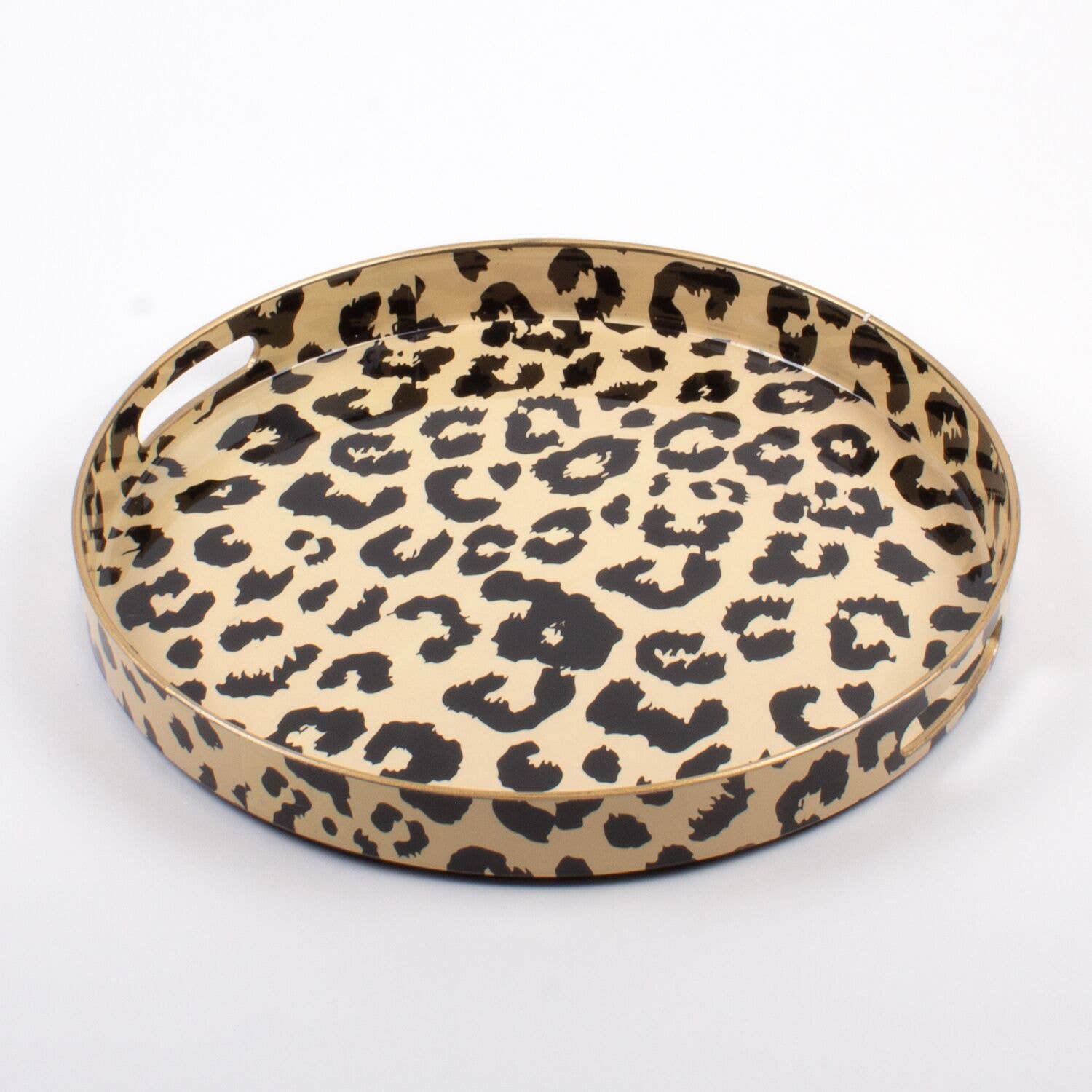 Tray Leopard Round