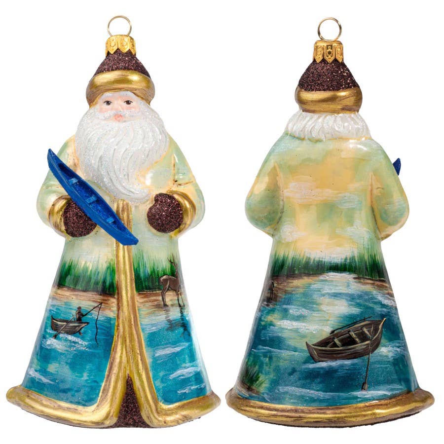 Lake Life Santa Holiday Ornament