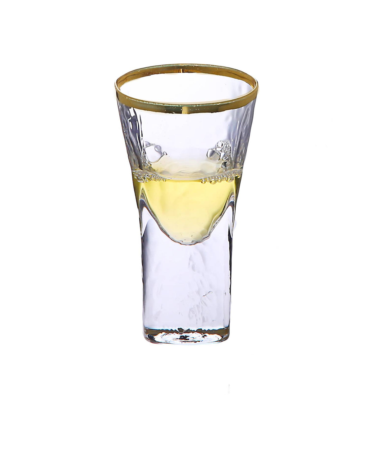 Pebble Liquor Glasses with Gold Rim set of 6