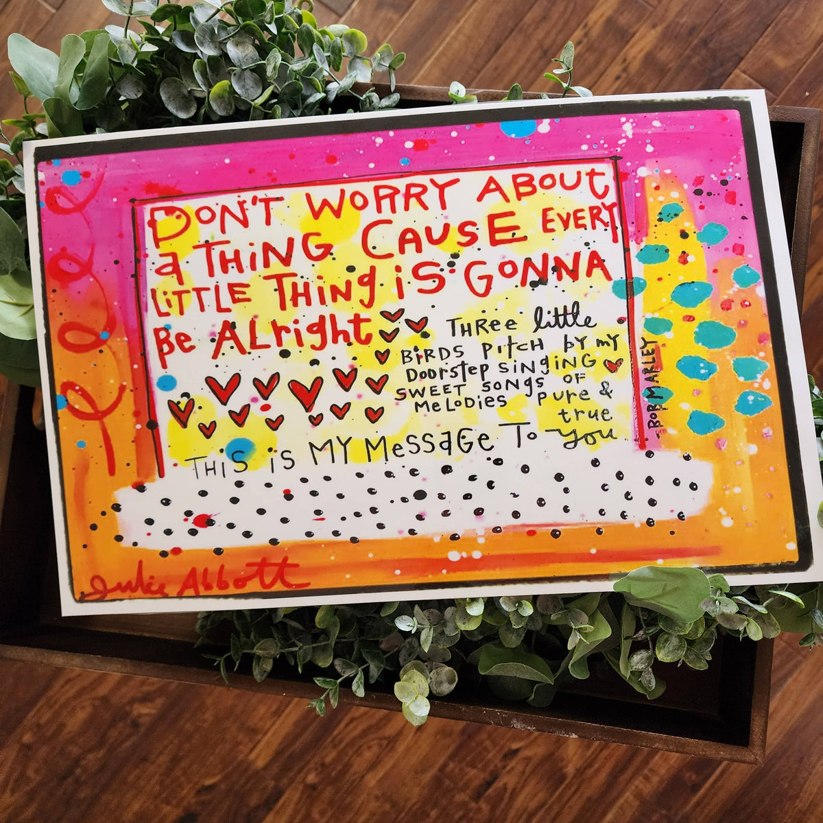 Don't Worry Insert for Acrylic Serving Tray