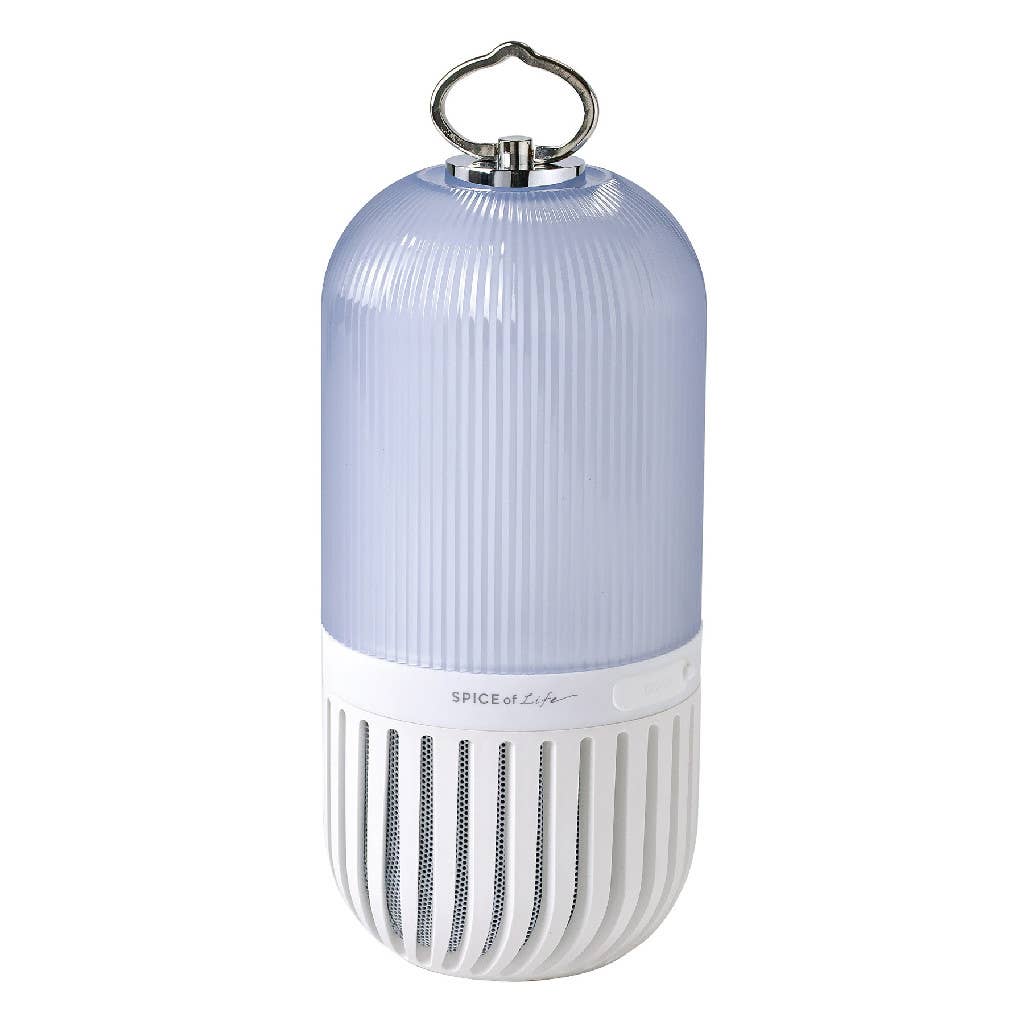 Bonfire Lantern with Bluetooth Speaker - White