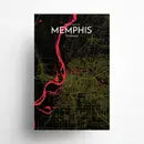 Memphis City Map Poster