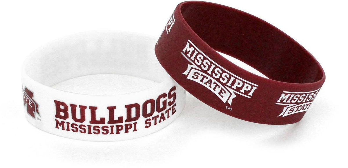 NCAA Mississippi State Bulldogs 2-Pack of Wide Bracelets