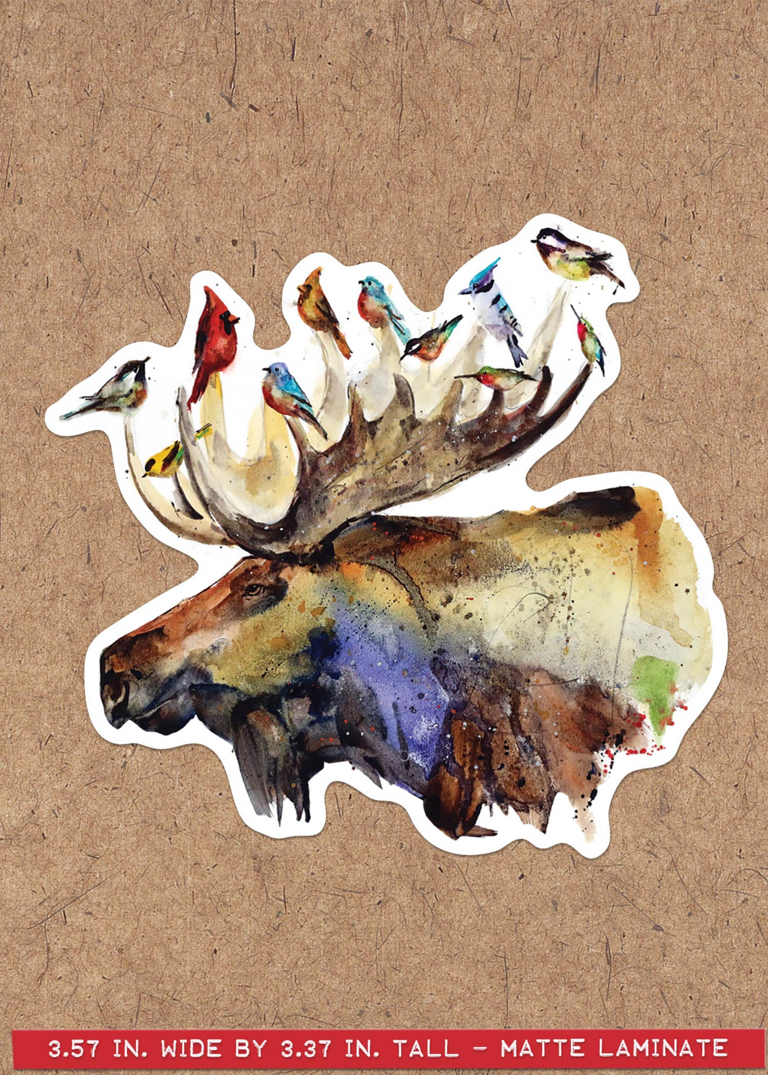 MOOSE & BIRDS STICKER