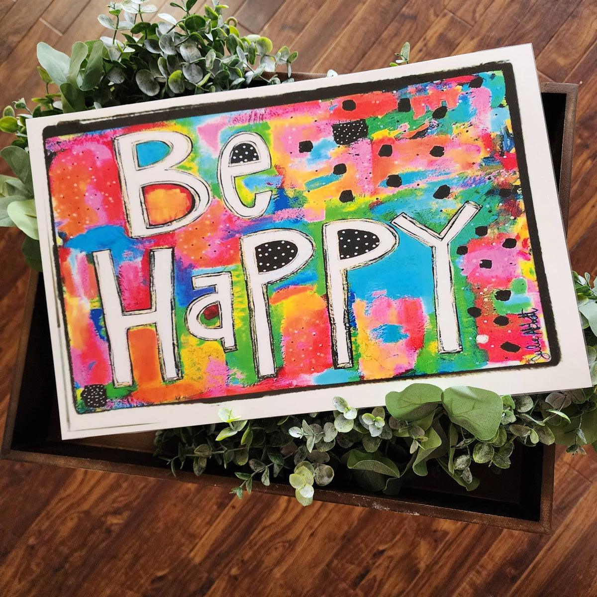 Be Happy Insert for Acrylic Serving Tray