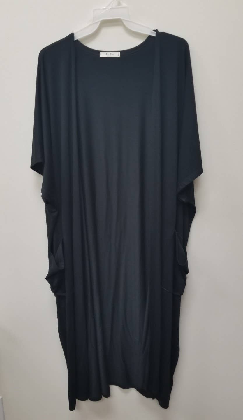 SOLID KIMONO WITH POCKETS