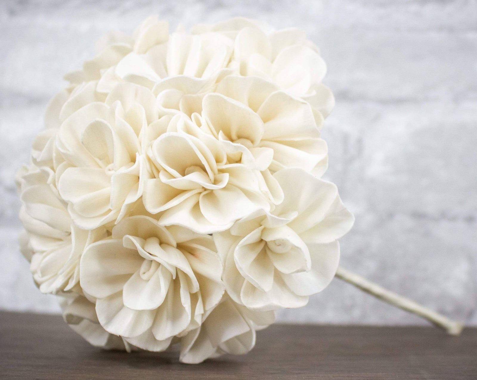 Hydrangea Bloom Raw Sola Wood Flower 6"X11" Large