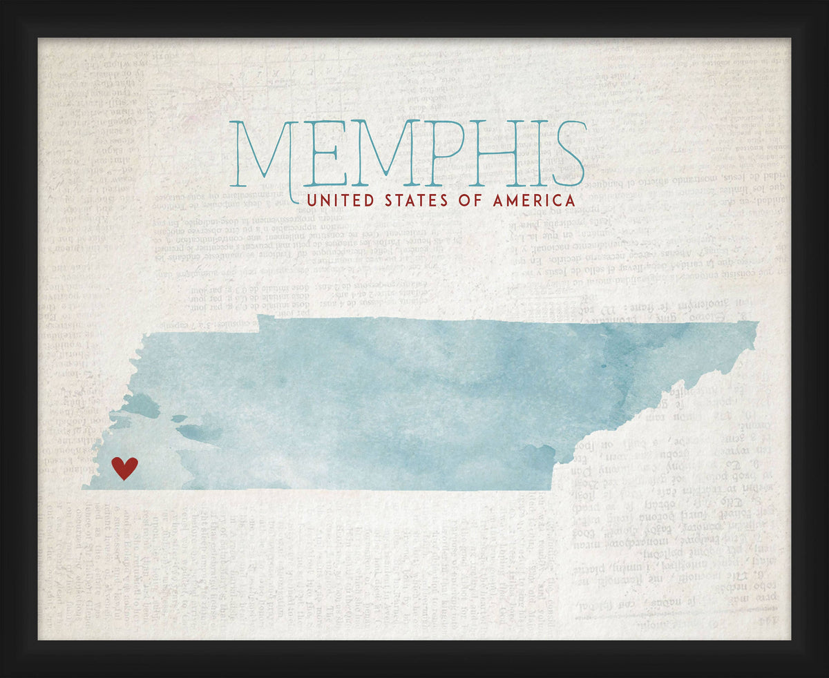 Memphis Red 18'' x 20'' Framed Wall Art