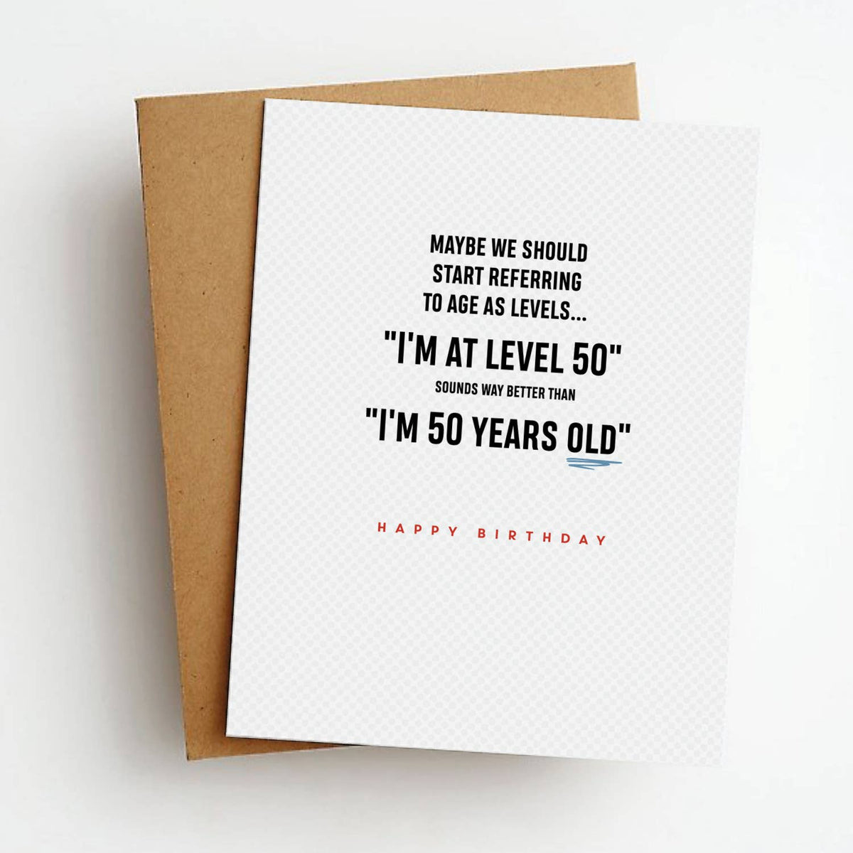 Level 50 Funny Birthday Greeting Card
