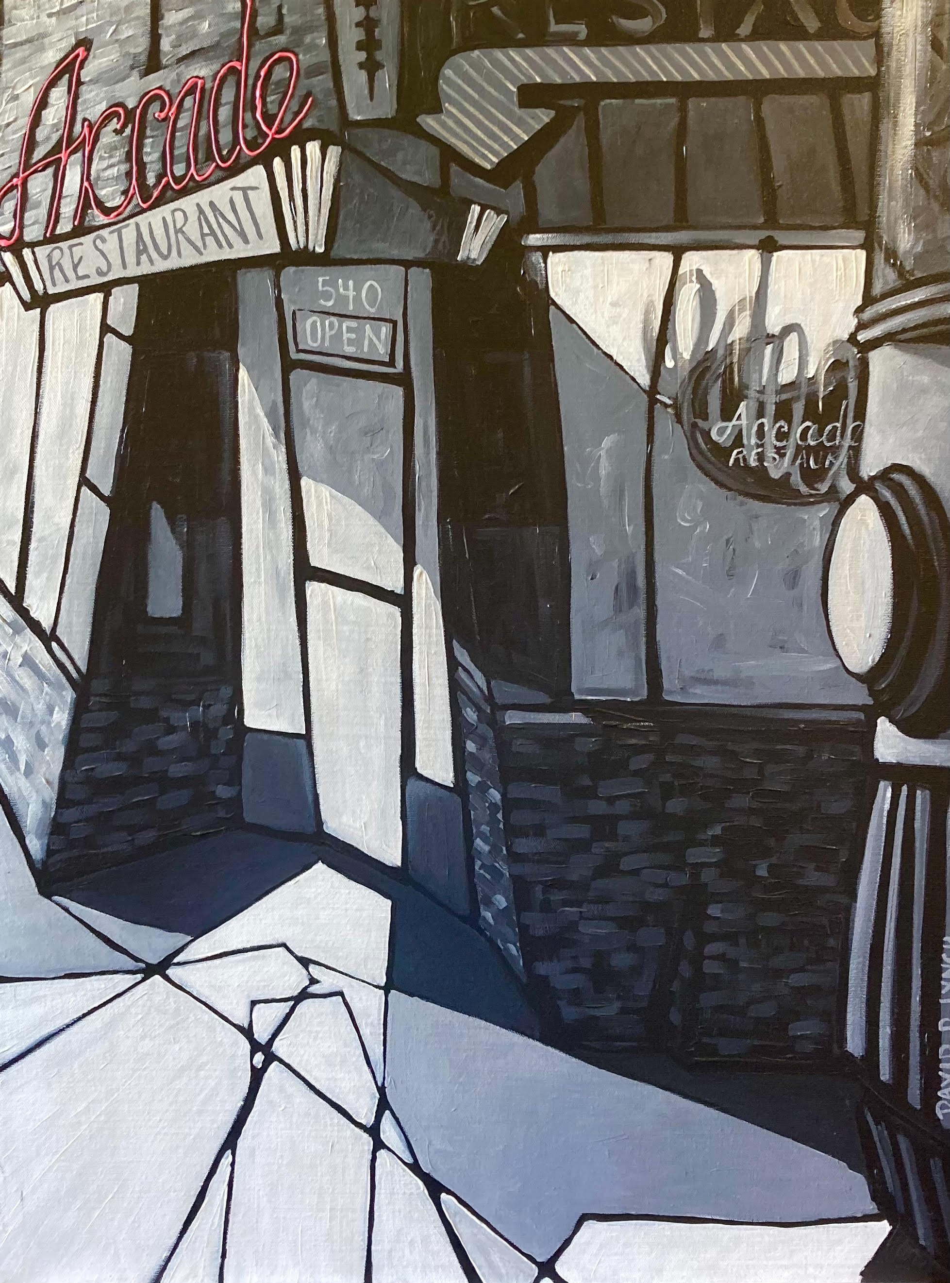 "Arcade Restaurant" Original by David Lynch