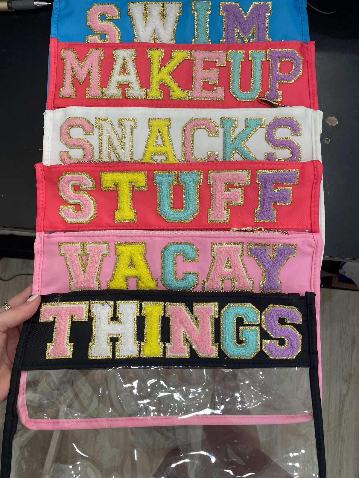 Clear &amp; Waterproof Varsity Pouch