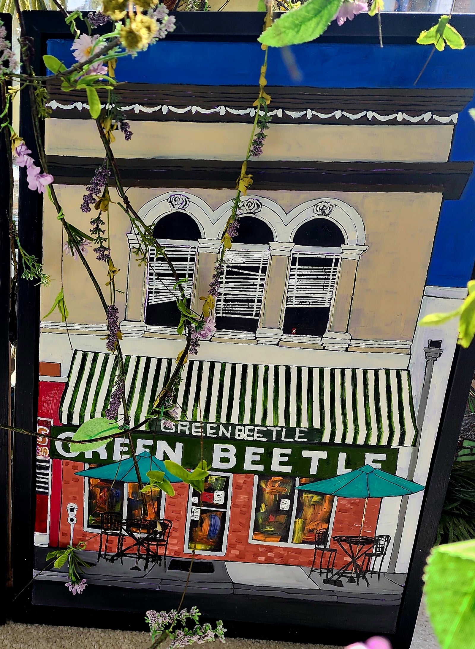 Green Beetle 18x26 Original by John Sadowski