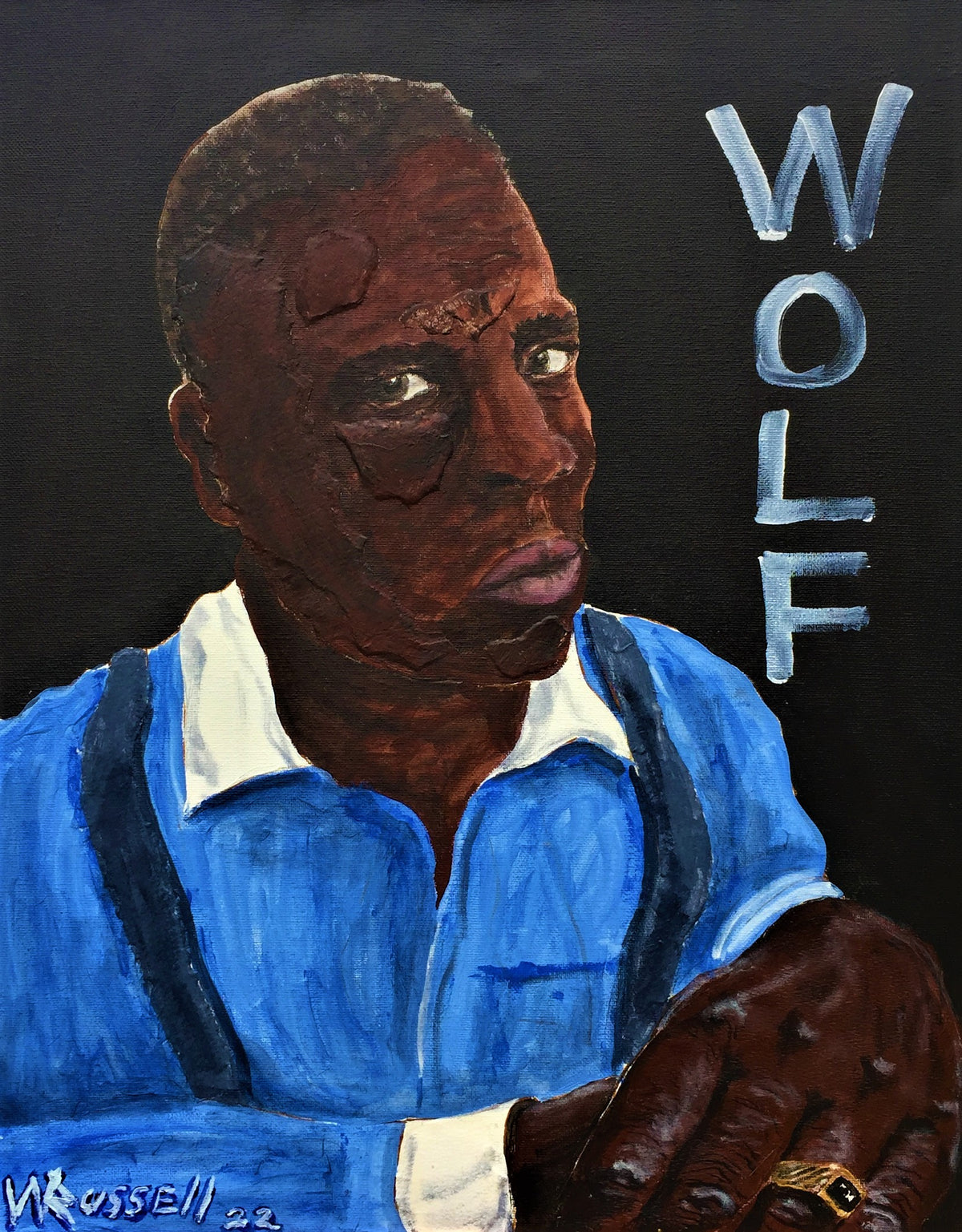 &quot; Howlin Wolf&quot;   - 16&quot; x 20&quot; Original by Wayne Russell