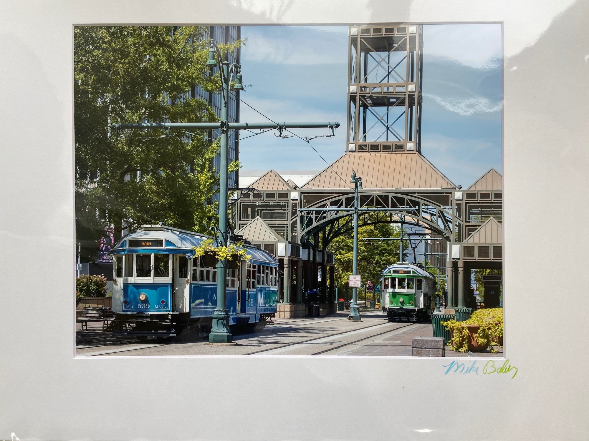 #110 Memphis Trolleys at City Hall PHOTOGRAPH by Mike Baber