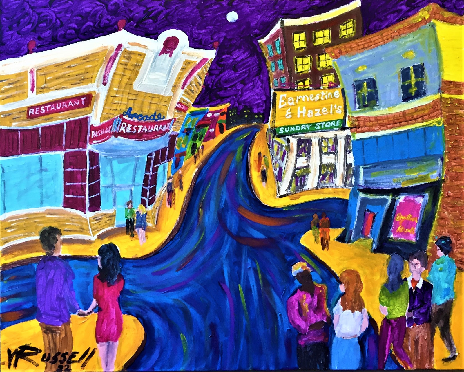 'Trolley Night' Original by Wayne Russell