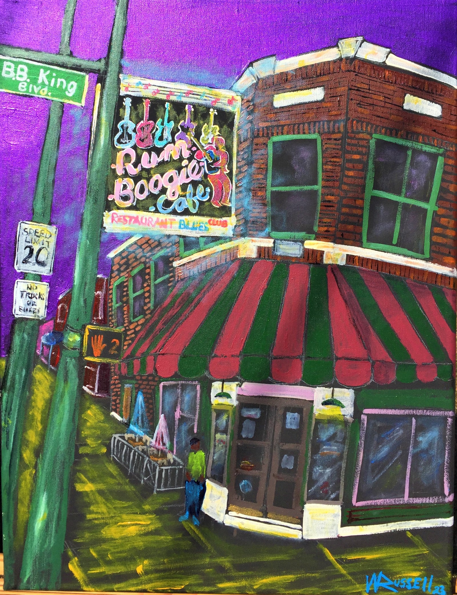 'Rum Boogie Cafe' Original by Wayne Russell