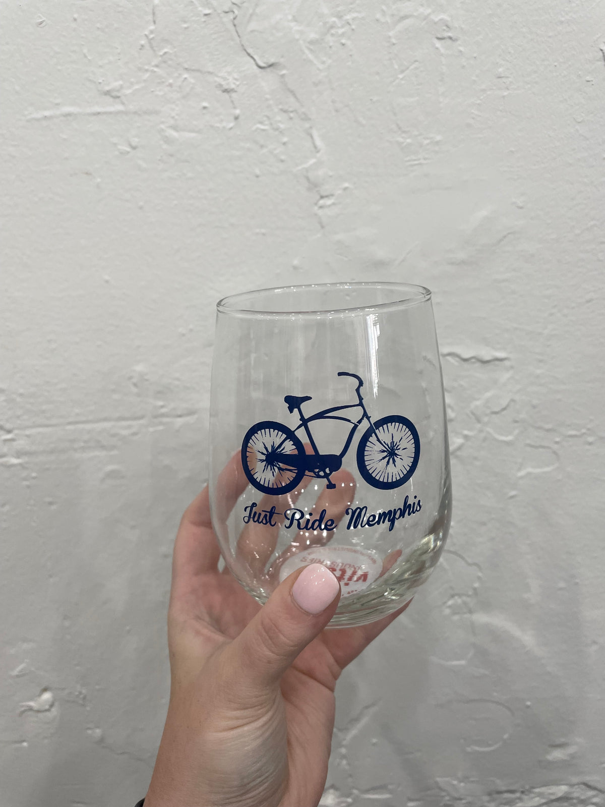 Just Ride Memphis Wine Glass