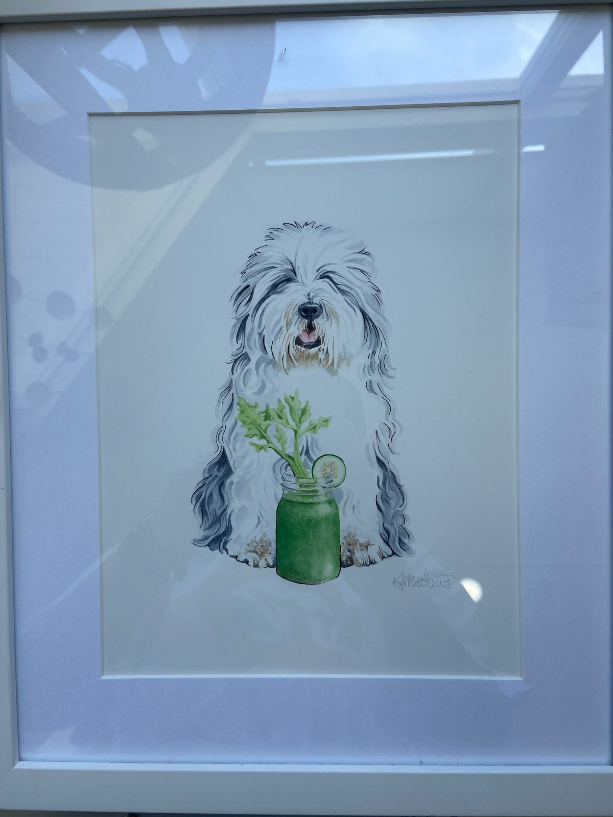 Sheep Dog Animal Spirits ORIGINAL ART by Kim Mathews