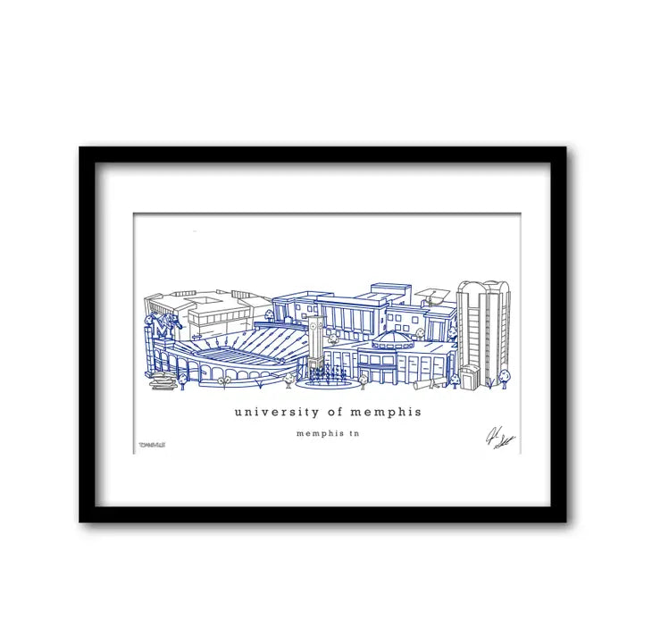 University of Memphis Minimalist Print