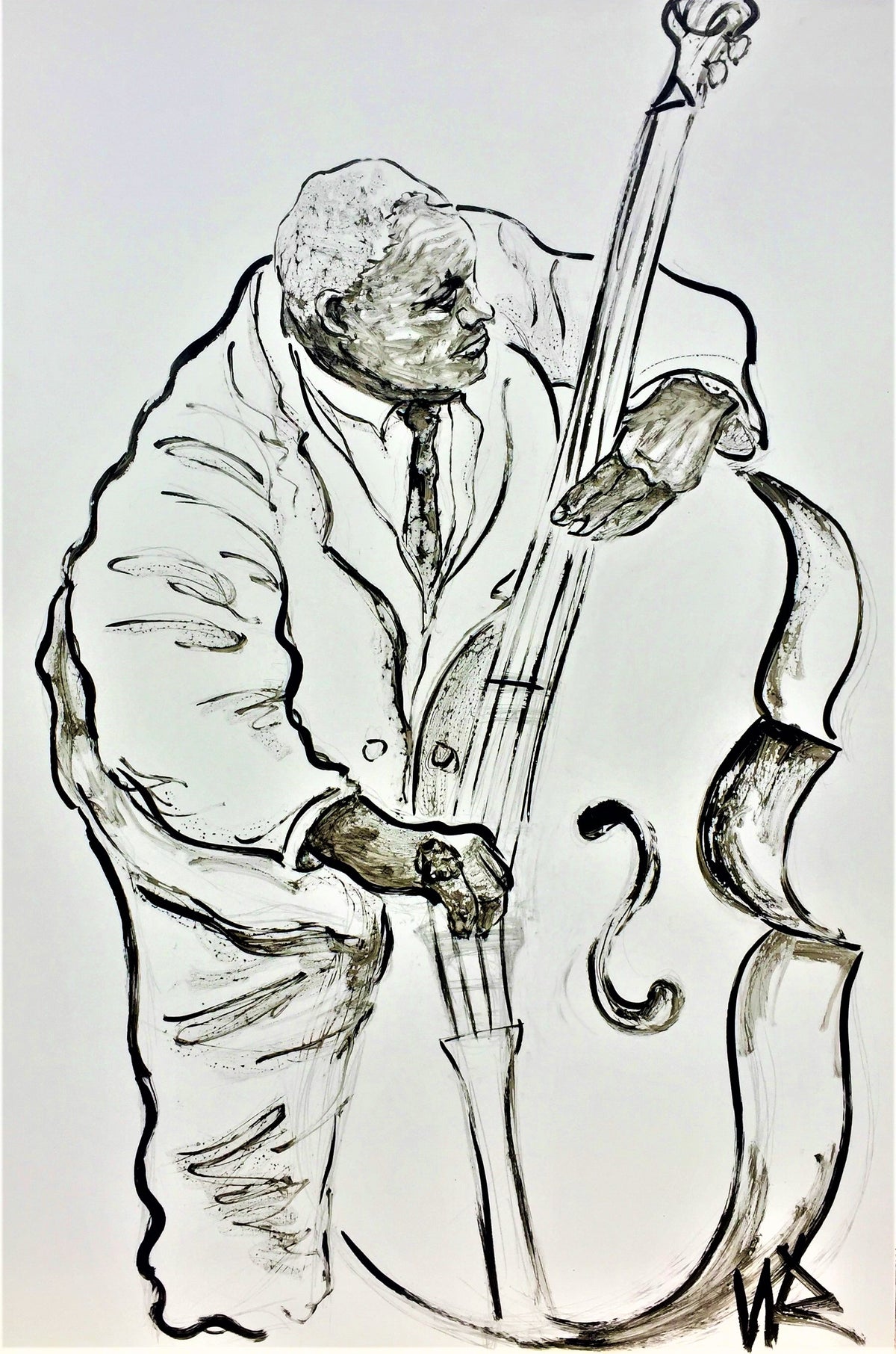 "Willie Dixon"  32x48 Original by Wayne Russell