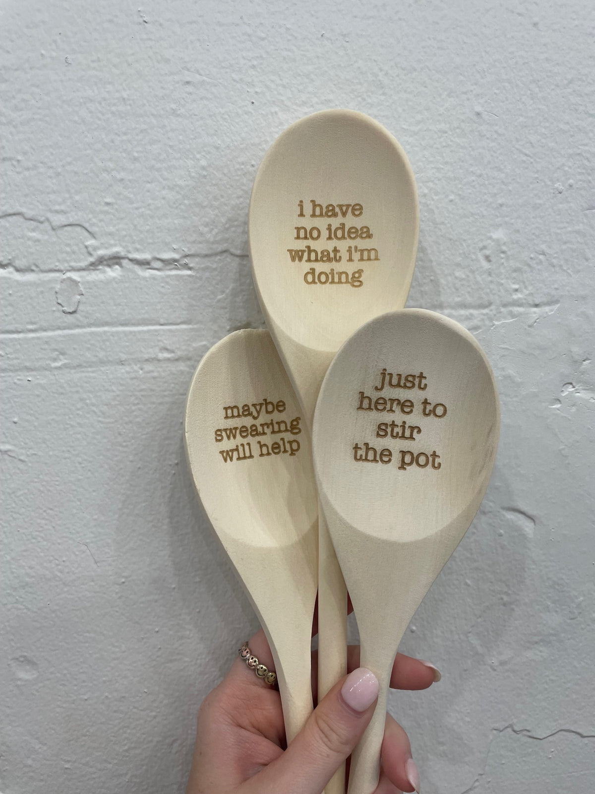 Wooden Spoons With Phrases
