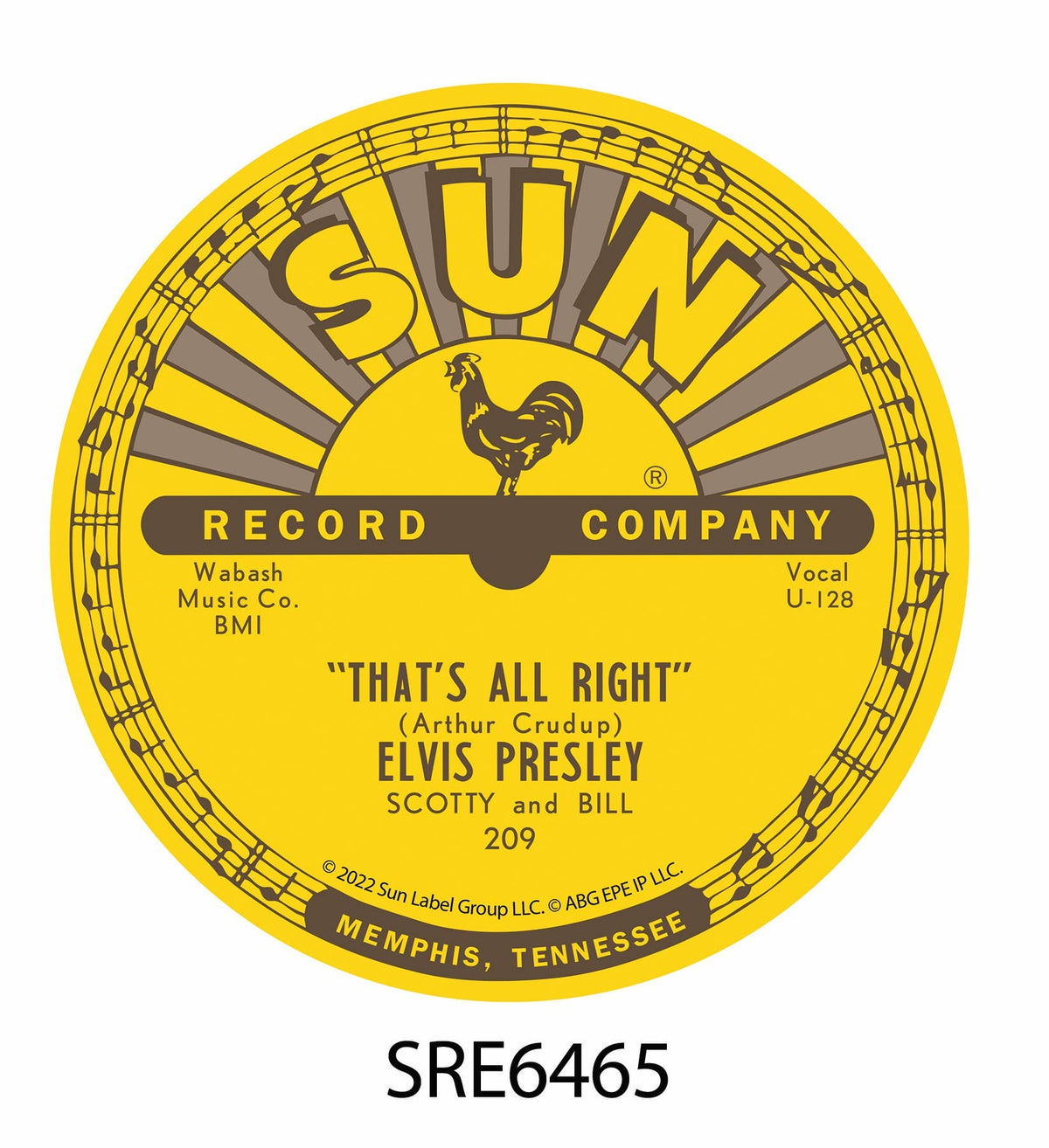 Sun Record Sign  "That Alright".