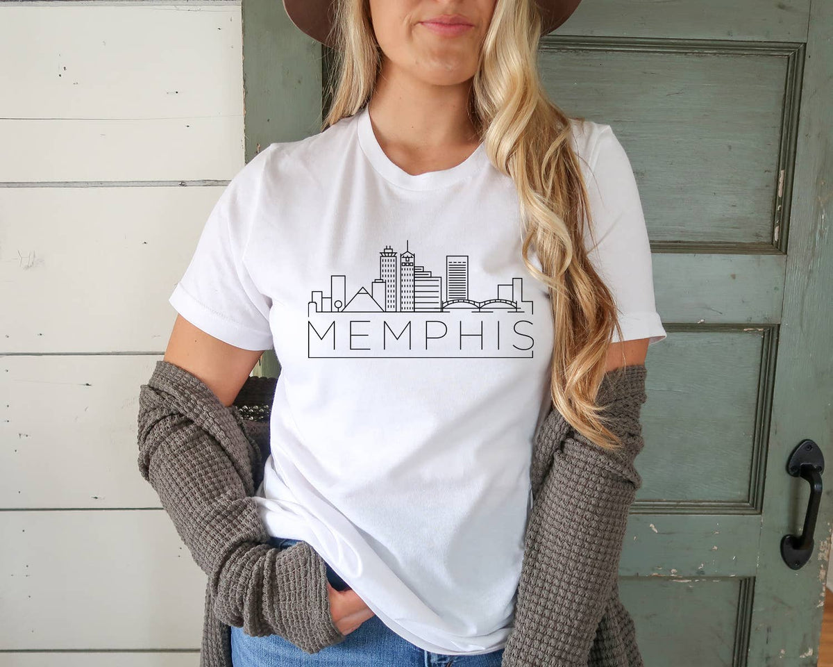 MEMPHIS Skyline T Shirt White