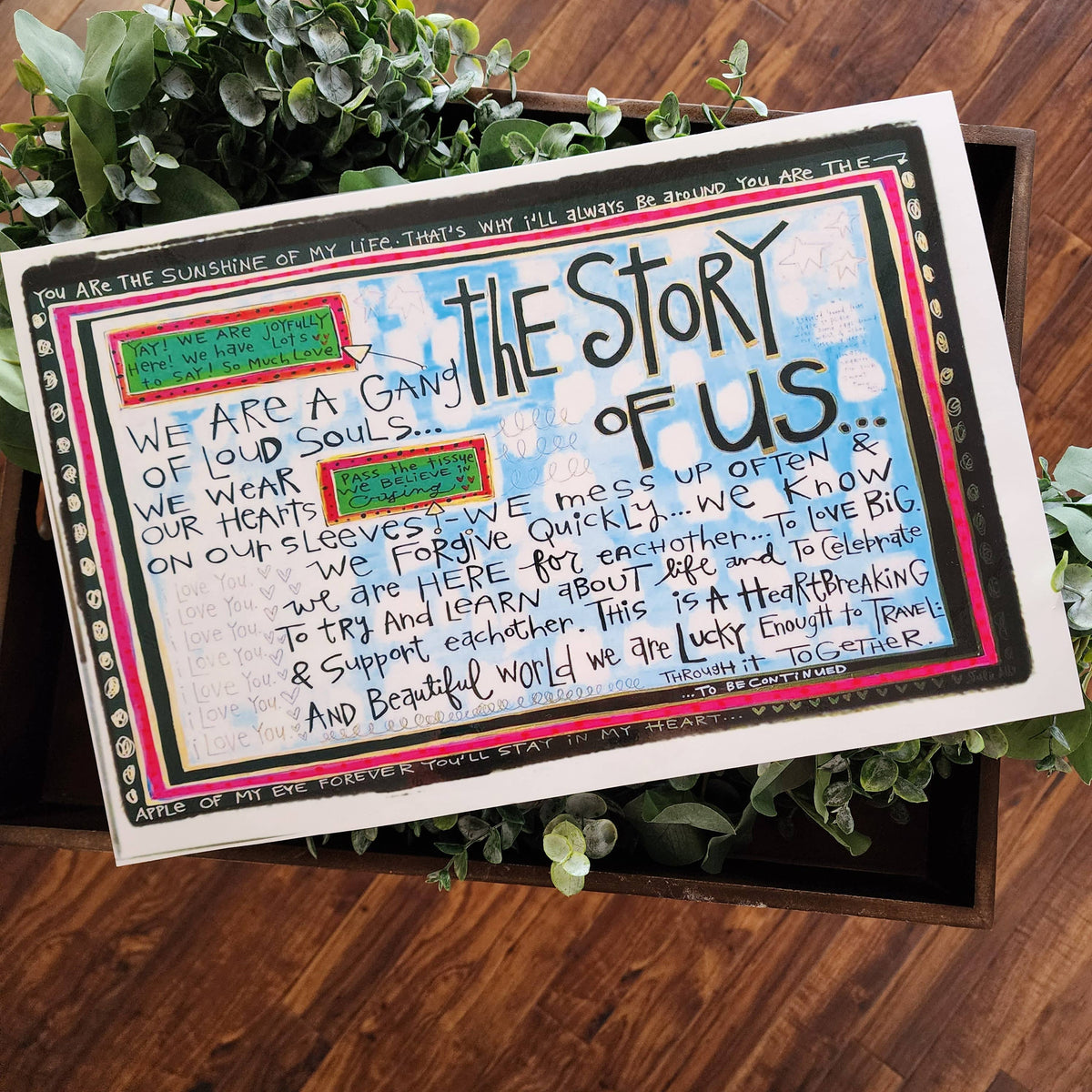 The Story of Us Insert for Acrylic Serving Tray