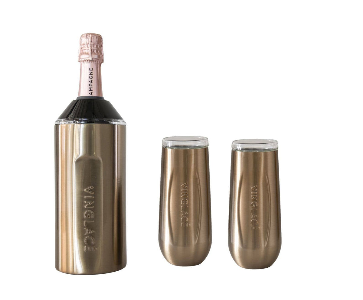Champagne Gift Sets with Glass Lined Flutes