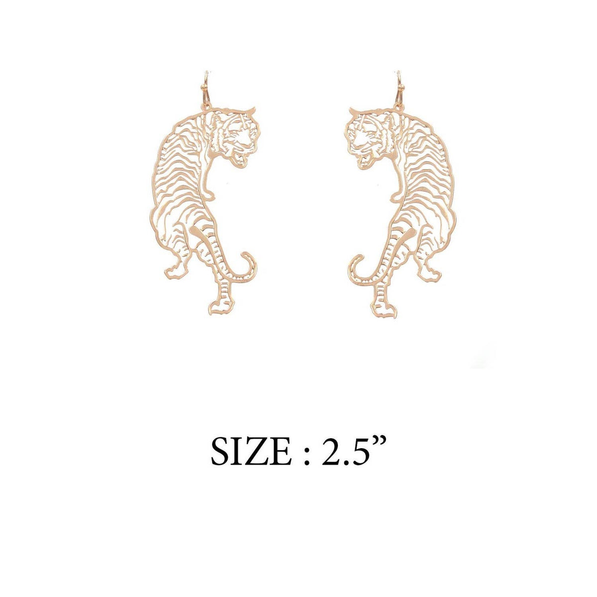TIGER  FILIGRE DROP HOOK EARRING
