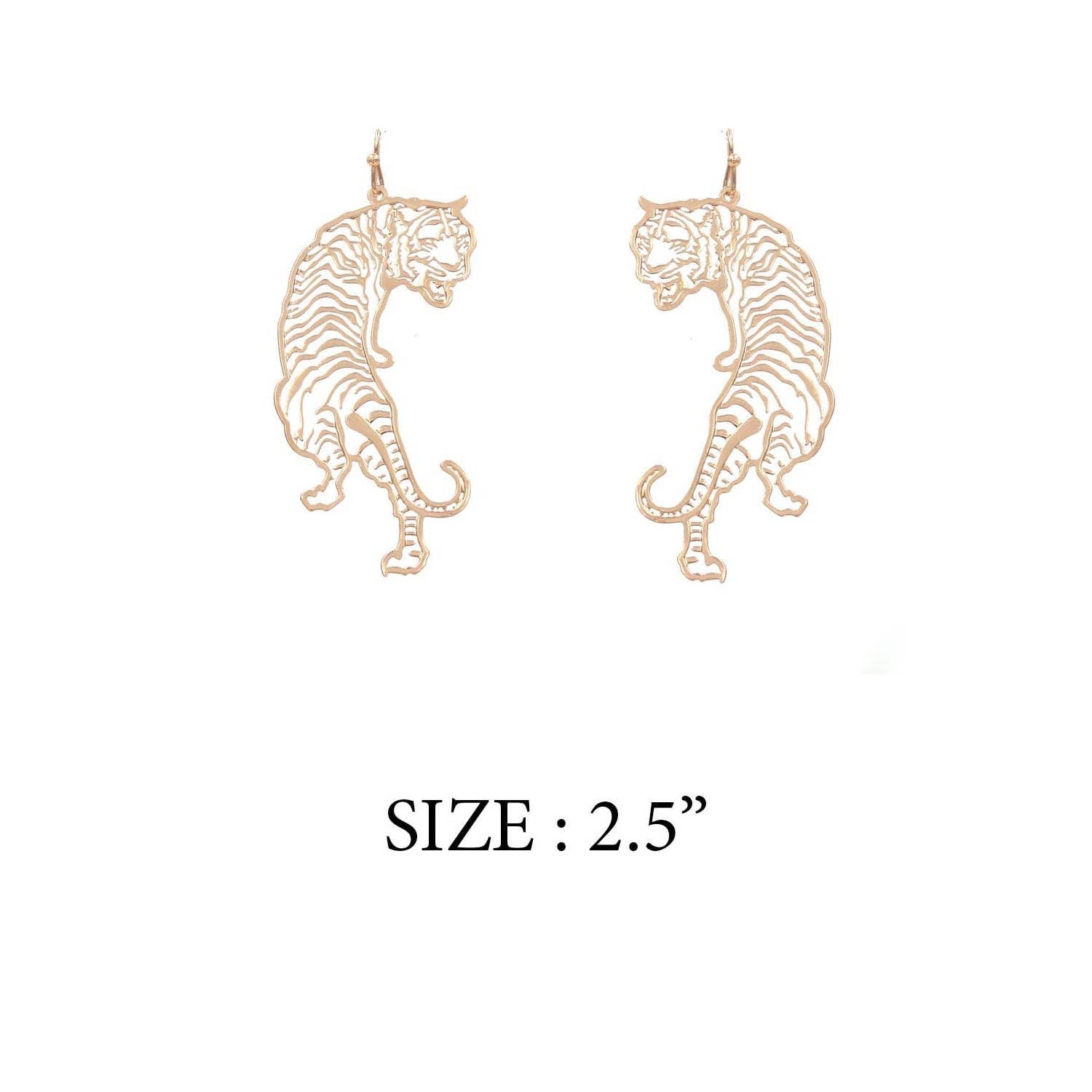 TIGER  FILIGRE DROP HOOK EARRING