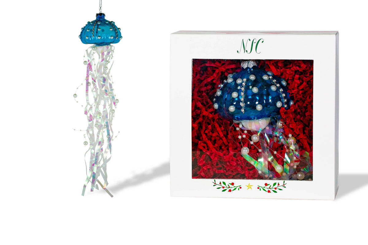 Jellyfish Glass Ornament