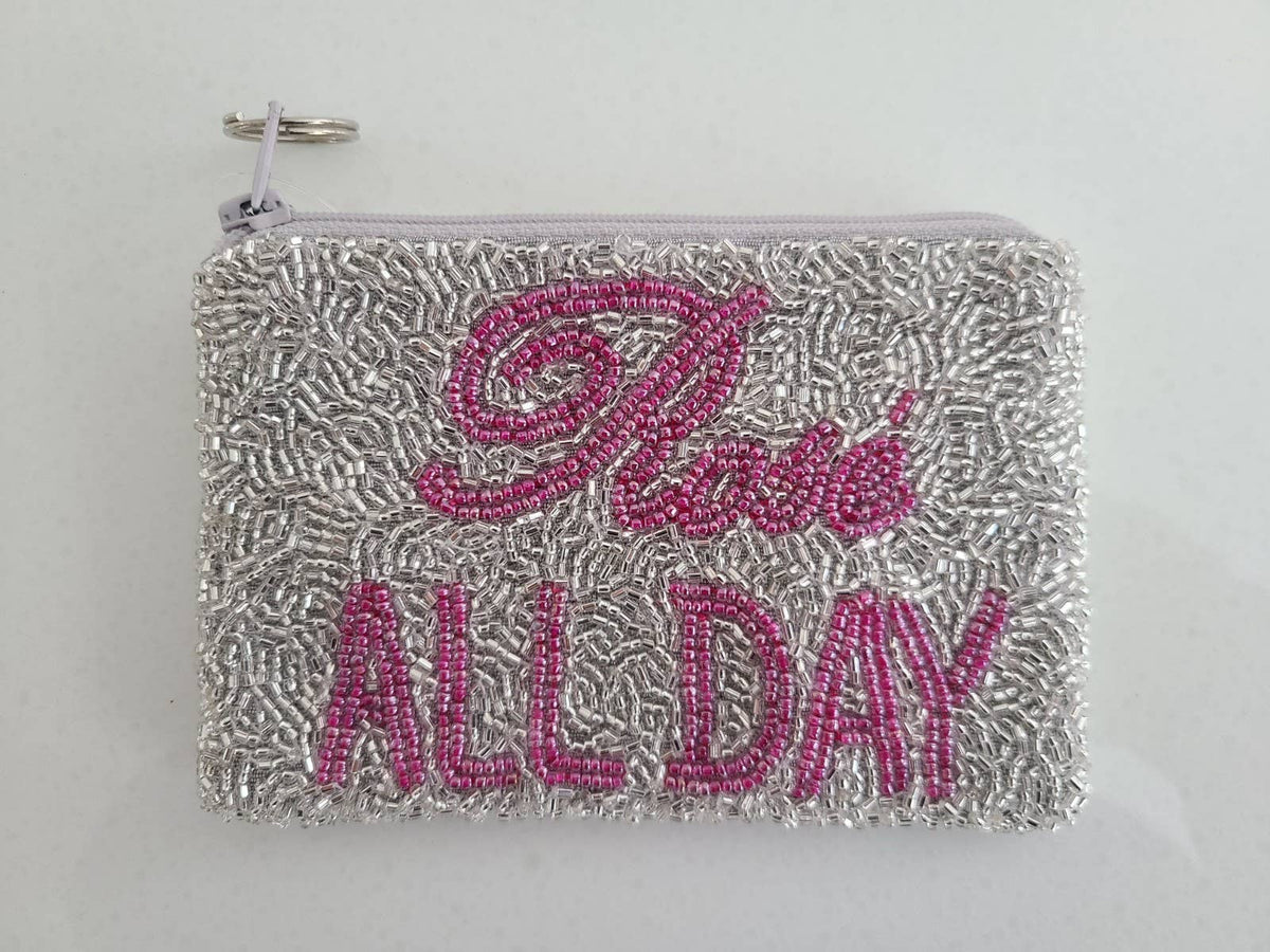 Rose All Day Beaded Coin Purse