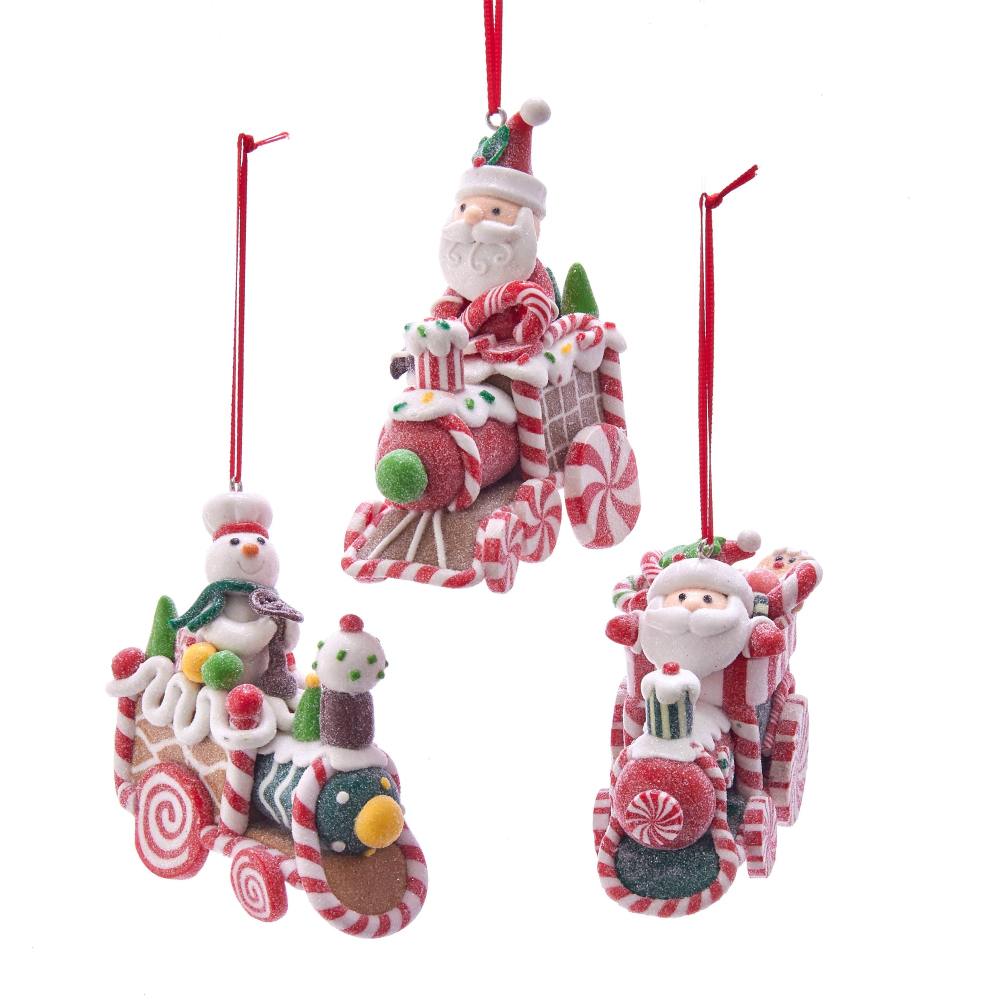 3.5"SANTA/SNOWMAN GINGERBREAD TRAIN 3/A