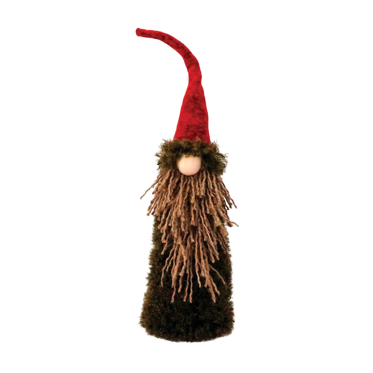 Sm Tall Garden Gnome w/Mossy Beard