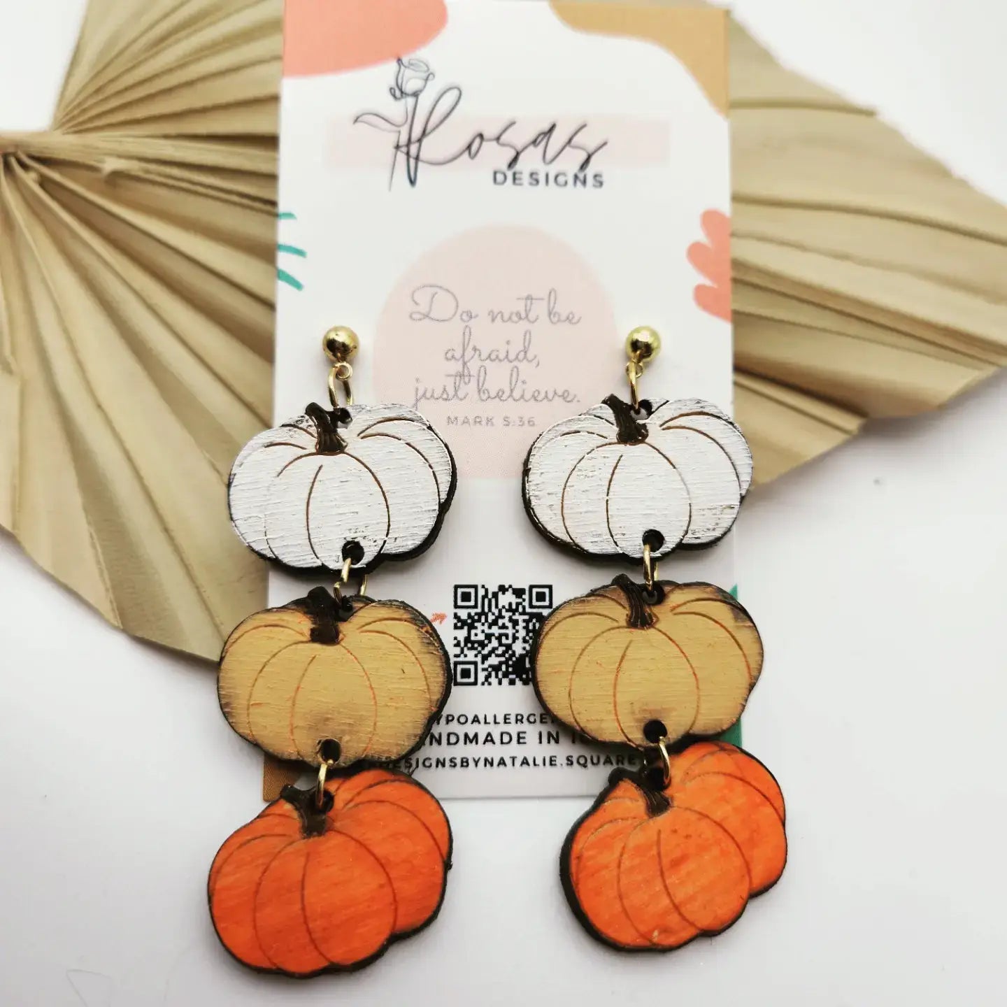 Pumpkin 3 PC Dangle Tri-color