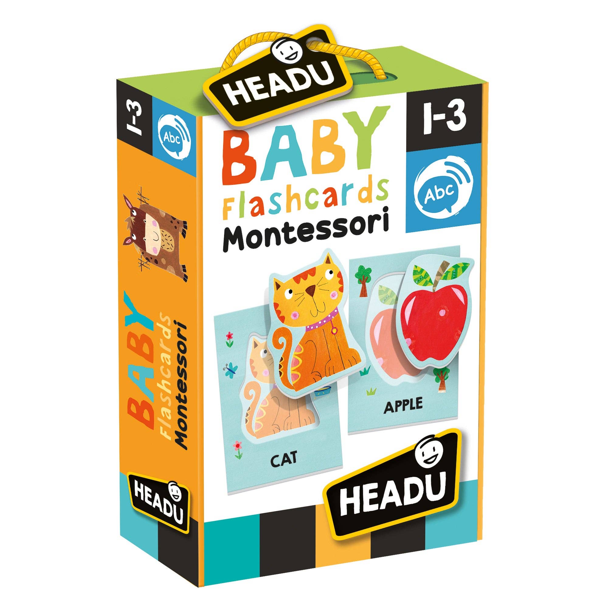 Educational Flash Cards for Young Children Based on Montessori School Learning Method for Ksmtoys by Headu: Cardboard / Large / Primary