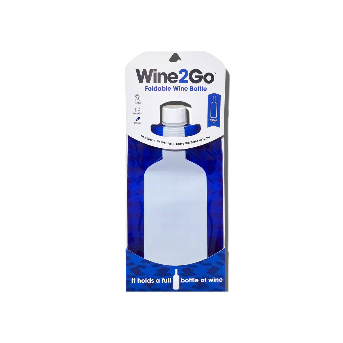 the Foldable Wine Bottle - Blues Fest Blue