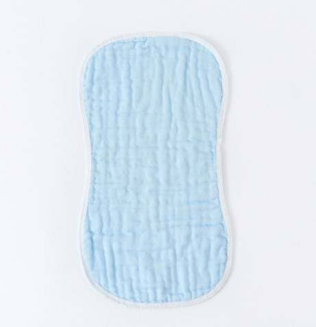 Blue Muslin Baby Burp Cloth